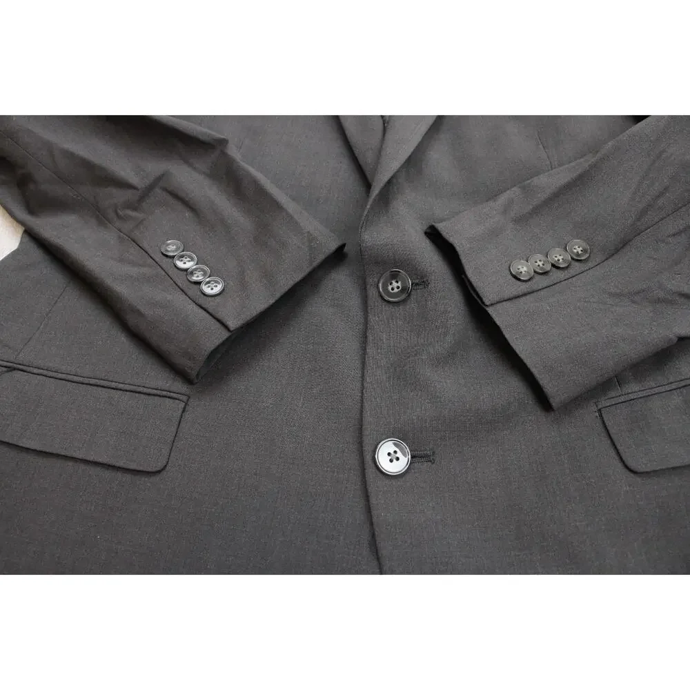 Calvin‎ Klein Blazer Mens Size 46R Gray Stretch Single Breasted Notch Lapel
